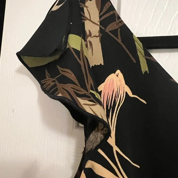 BCBGMaxazria Bamboo Floral Print Asymetrical Dress - Picture 3 of 5